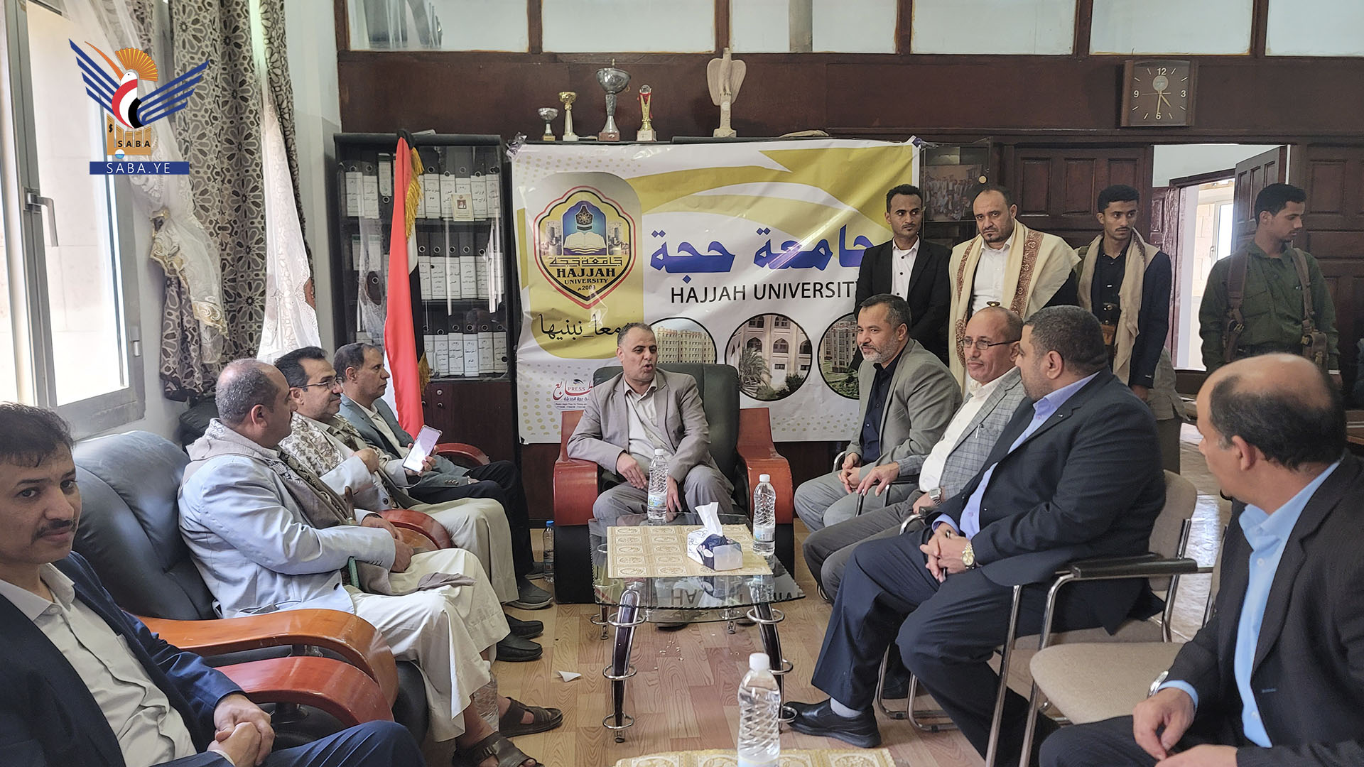 الصوفي يطلع على مستوى الانضباط بجامعة حجة وهيئة الجمهوري وعدد من المكاتب