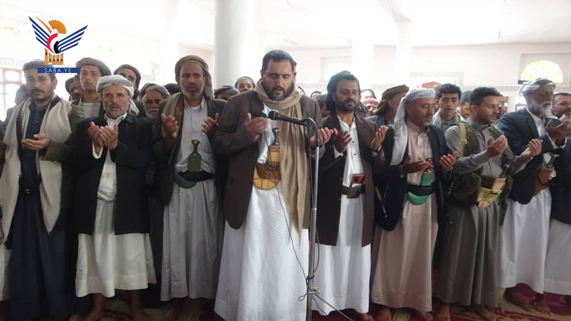 تشييع جثمان الشهيد عبدالله الرصاص بمديرية بني حشيش في صنعاء