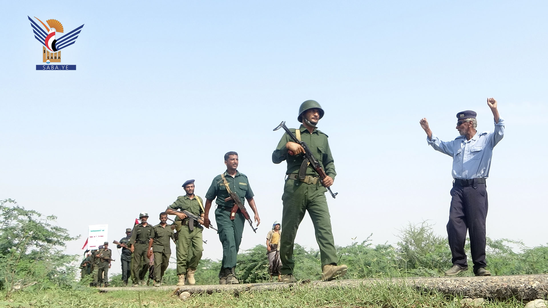 مسير للجانب الأمني من خريجي دورات "طوفان الأقصى" بمديرية القناوص بالحديدة