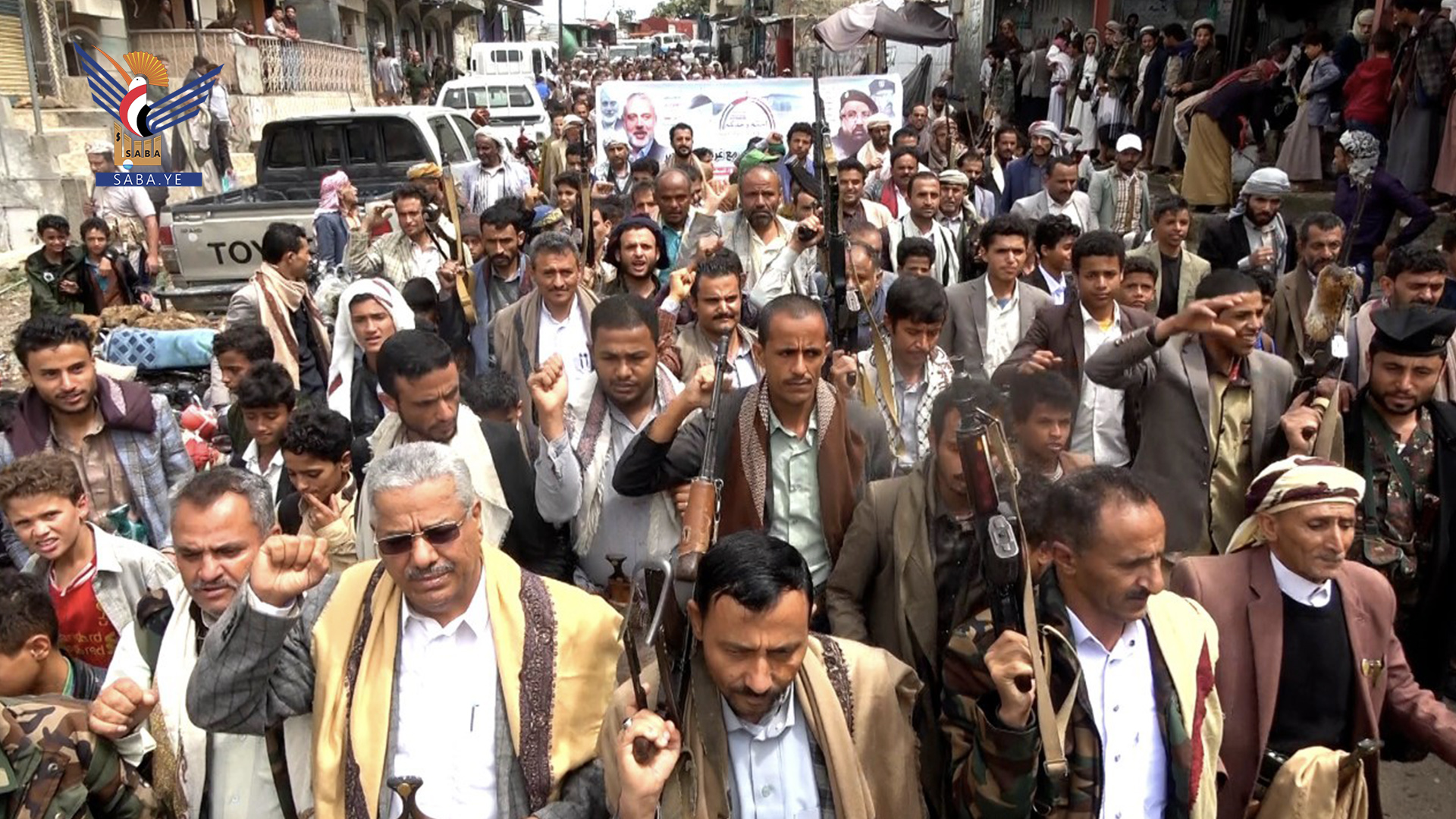  مسيرات ووقفات في ريمة  نصرة لغزة وتضامنا مع الأسرى الفلسطينيين