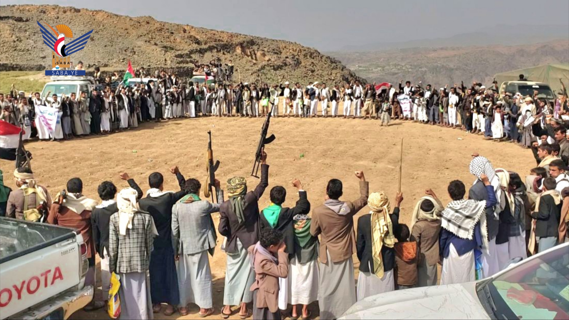 ذمار.. وقفات قبلية في 'جبل الشرق' نصرةً لغزة والبراءة من الخونة