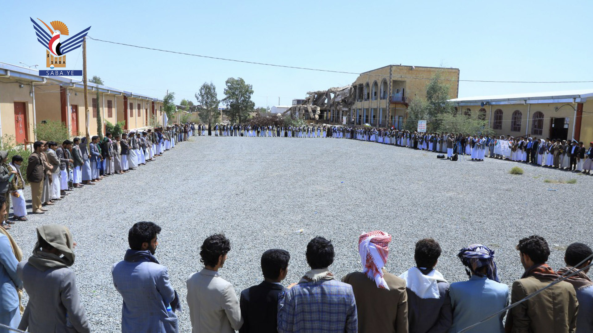 وقفة لجامعة صعدة وقطاع التربية نصرة وتضامناً مع غزة