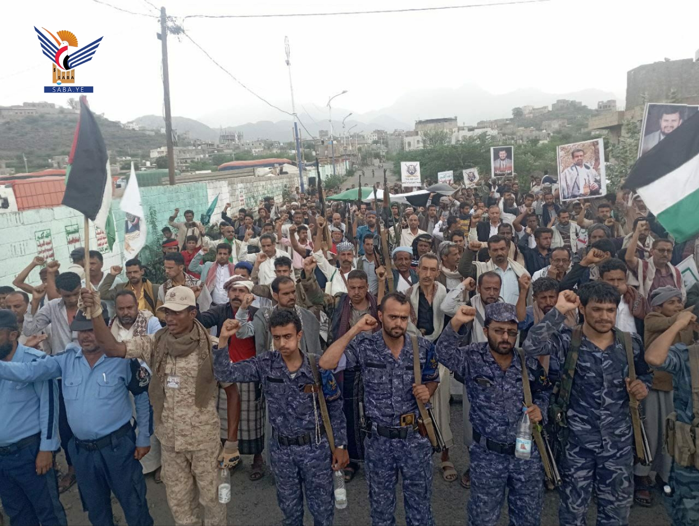 لحج .. مسيرة جماهيرية في القبيطة بعنوان "مع غزة .. ثبات الموقف واستمرارية الجهاد"