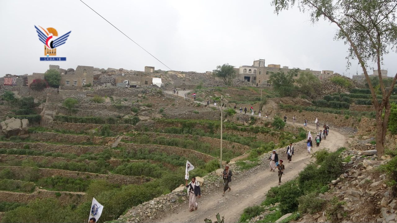  حجة.. مسير ميداني لخريجي "طوفان الأقصى" في مديرية المفتاح