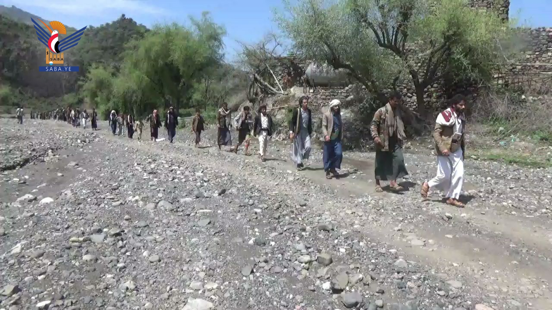 مسير ووقفة مسلحة لمنتسبي قوات التعبئة بالحيمة الداخلية