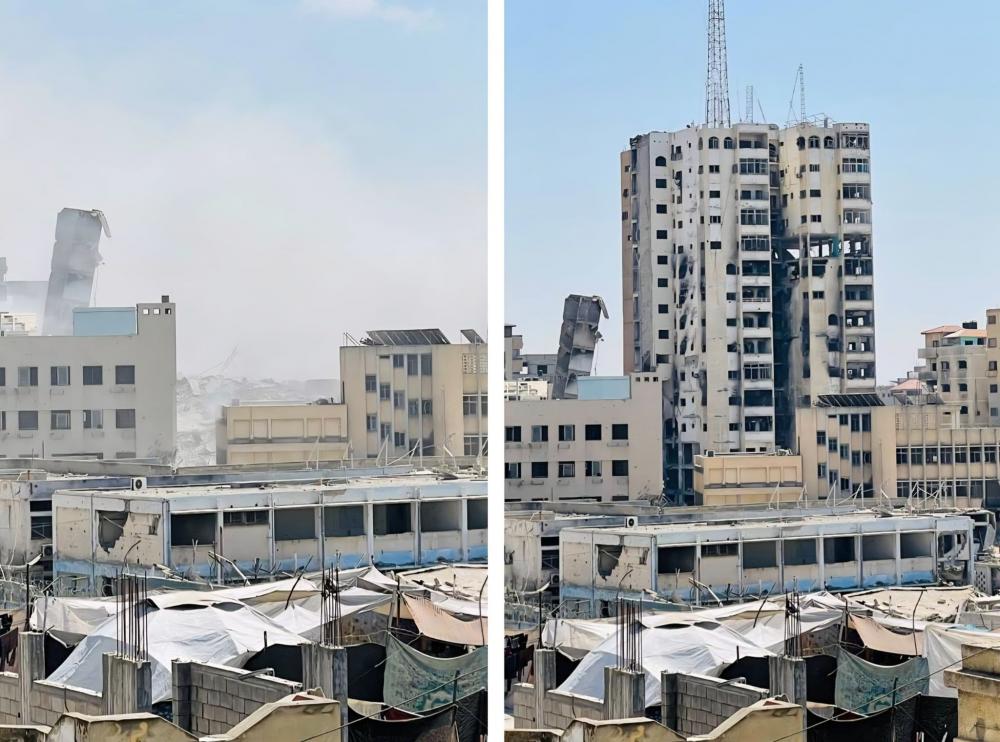 عائلات برج السوسي بغزة تطلق نداء استغاثة بعد تدميره بقصف صهيوني