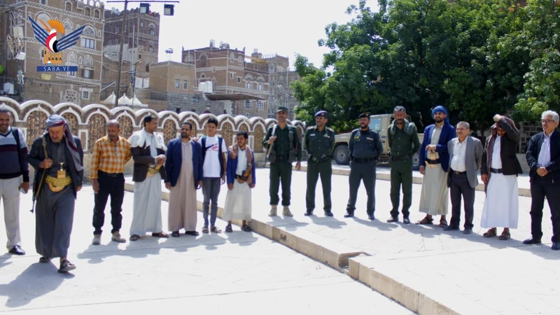 هيئة المحافظة على المدن التاريخية تنظم وقفة للتنديد باستهداف العدو الصهيوني لمدينة صنعاء القديمة