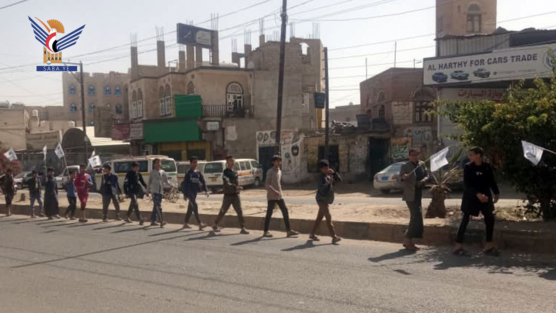 مسير لطلاب الدورات الصيفية في مديرية شعوب بأمانة العاصمة