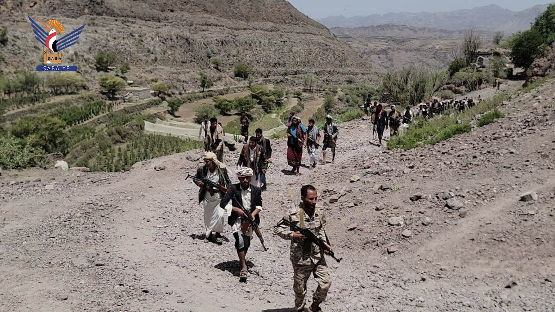 مسير وتطبيق لخريجي دورات "طوفان الأقصى" في جبل الشرق بذمار