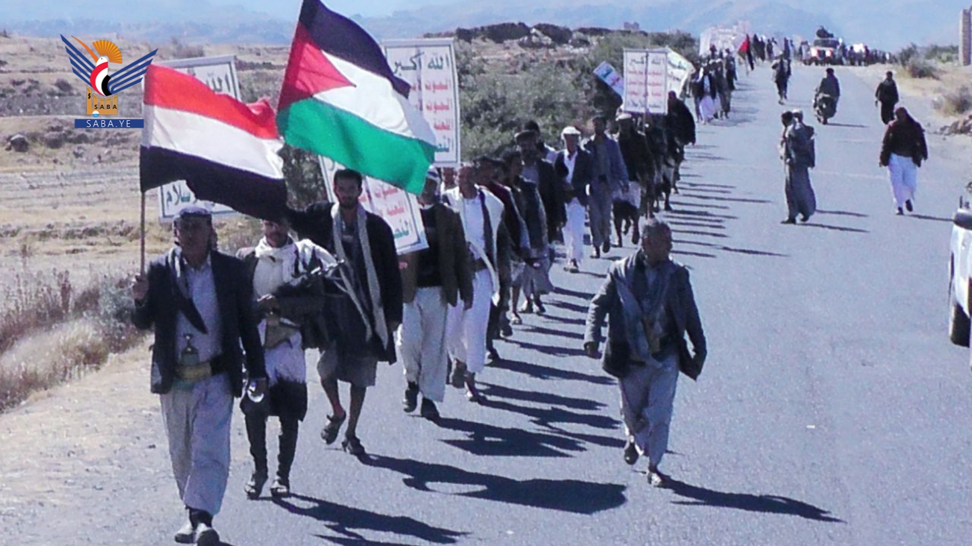  إب .. مسير شعبي لقوات التعبئة في مديرية يريم