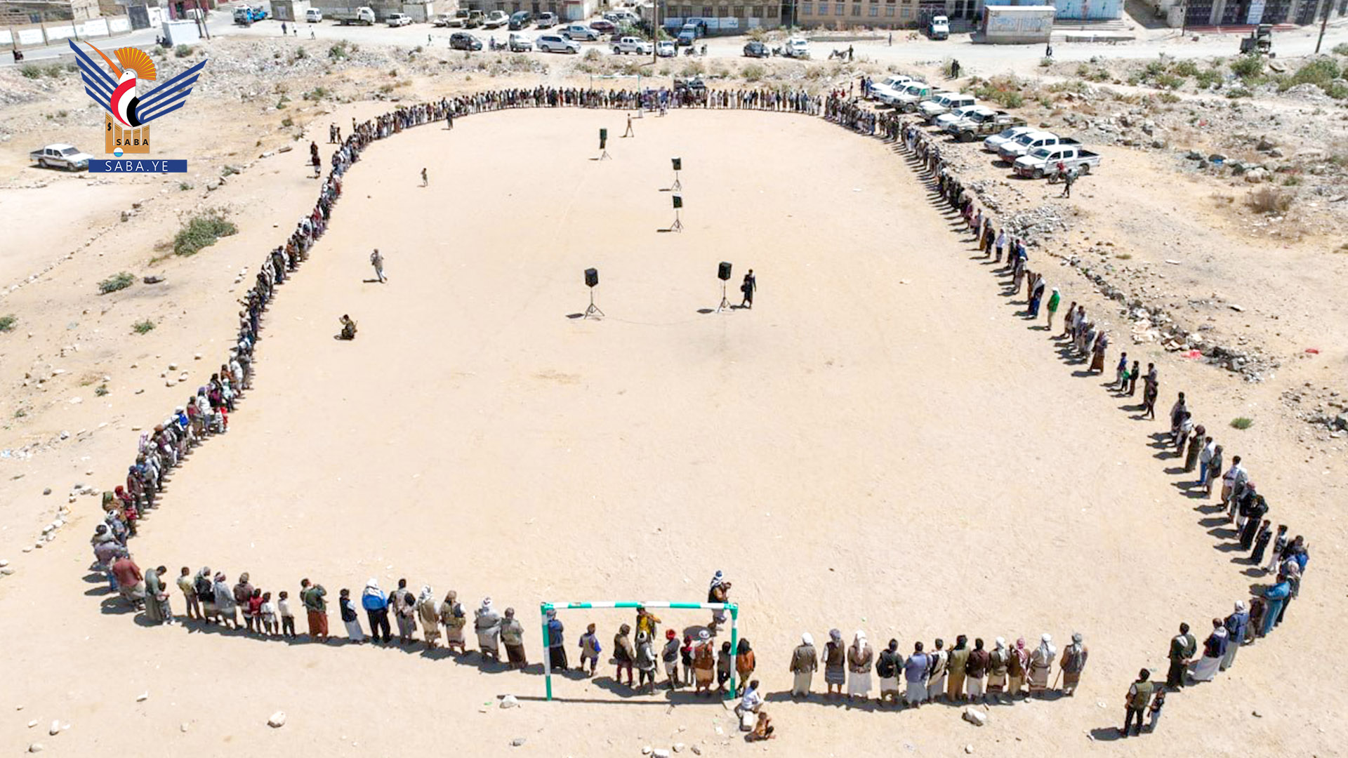 وقفة قبلية لأبناء مدينة البيضاء دعماً لفلسطين والجهوزية لمواجهة العدو الأمريكي
