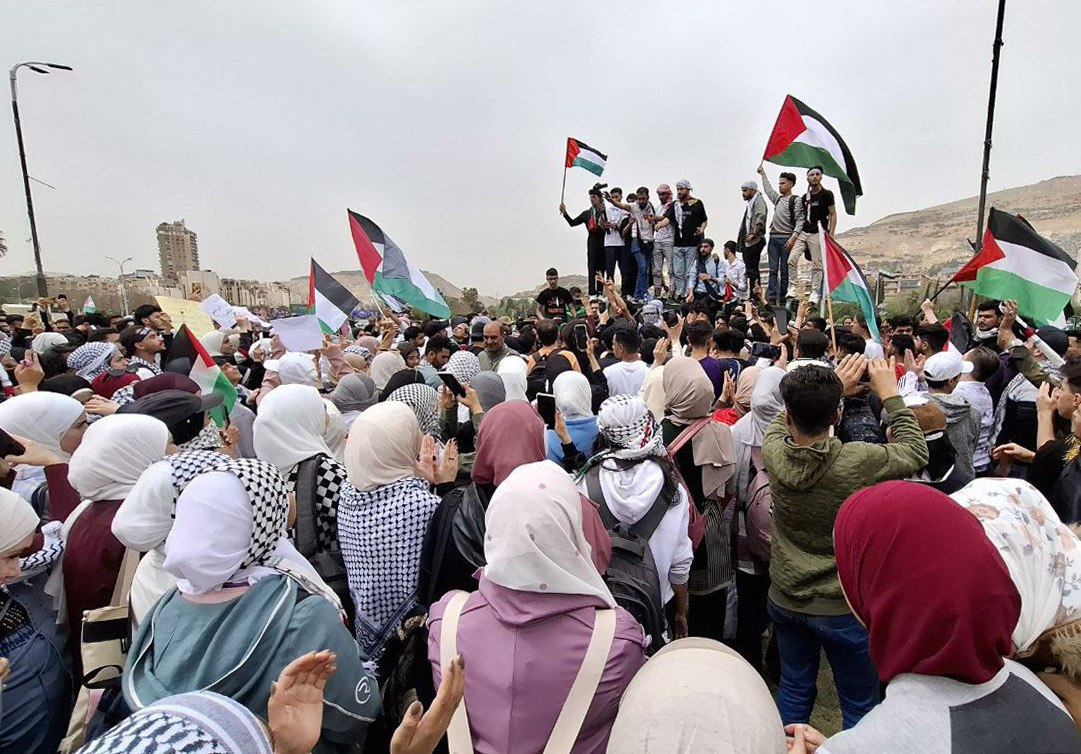 مسيرات حاشدة في مدن سورية تنديداً بالإبادة الصهيونيّة في غزة