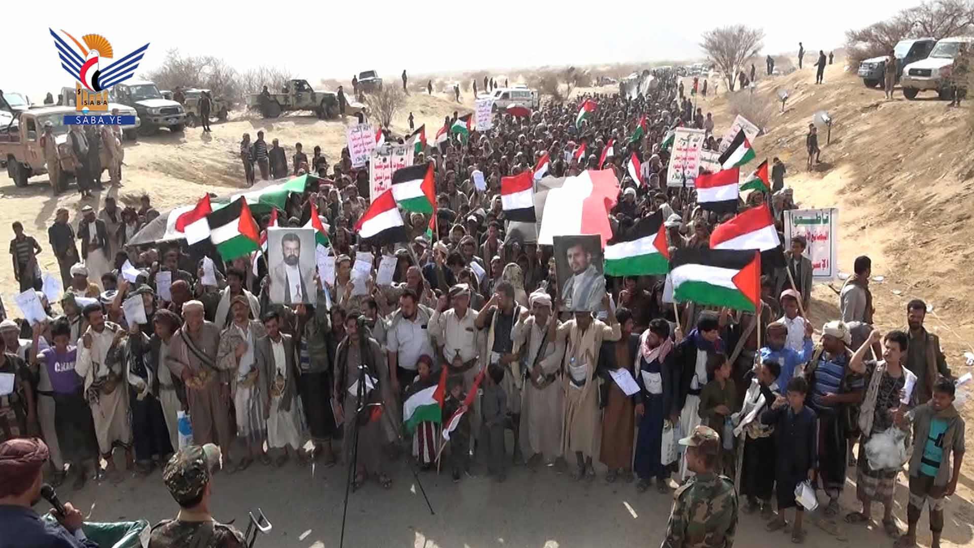 مسيرات حاشدة بمأرب تبارك الانتصار العظيم لإيران وتجدد الثبات مع غزة