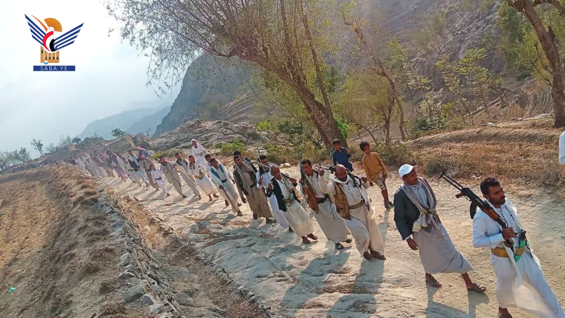 مسيران ومناورة لخريجي دورات طوفان الأقصى في وضرة وريف حجة