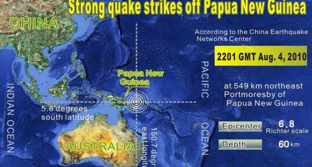 زلزال مدمر يضرب بابوا غينيا الجديدة ويخلف ثلاثة قتلى