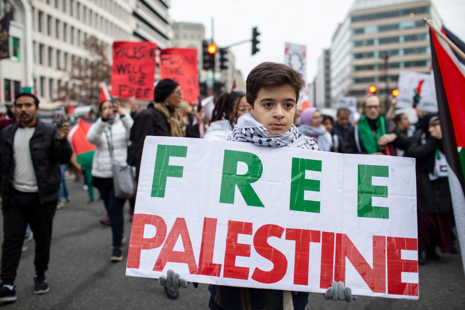 مظاهرة في نيويورك رفضا لما صرح به مرشحا الرئاسة الأمريكية حول دعم الكيان الصهيوني