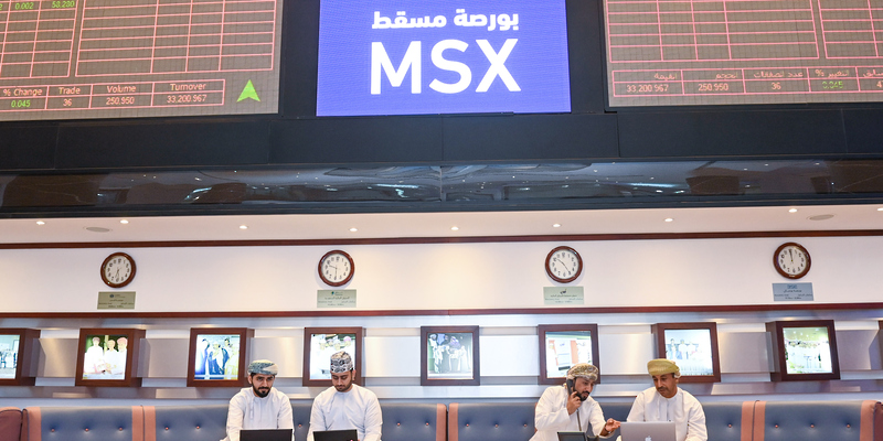 ارتفاع مؤشر بورصة مسقط 200 نقطة