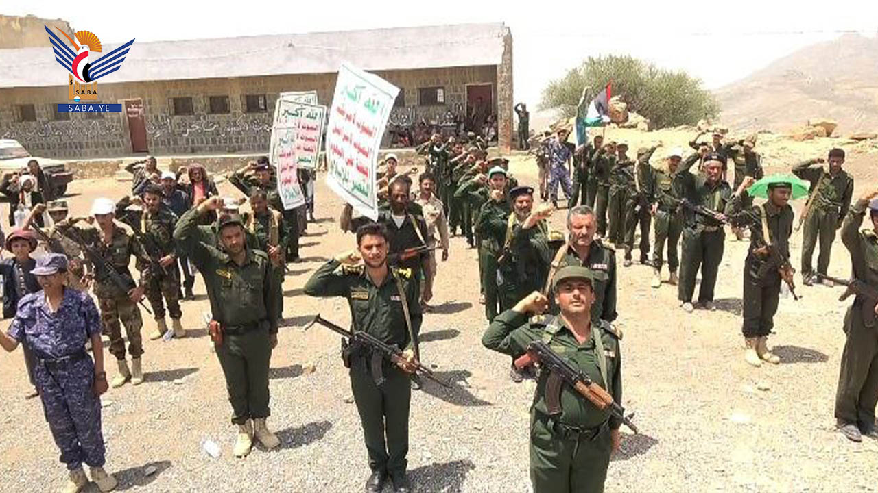 عرض و مسير لقوات أمنية وتعبوية في الشاهل بحجة نصرة للشعب الفلسطيني