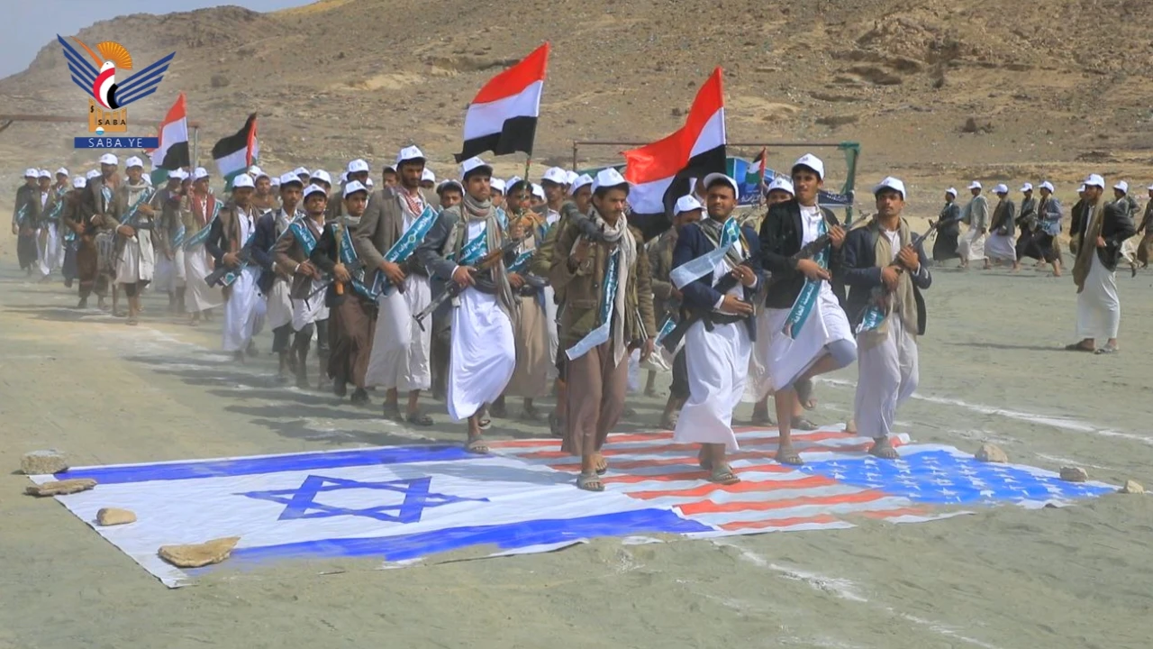 صعدة .. عرض ومناورة لخريجي دورات "طوفان الأقصى" في المهاذر بمديرية سحار