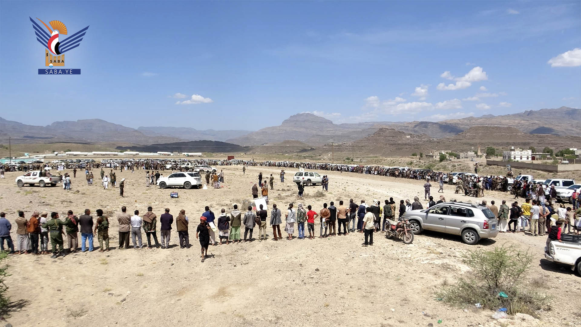 وقفة لقبائل مديرية دمت في الضالع إسنادا لغزة والبراءة من الخونة والعملاء