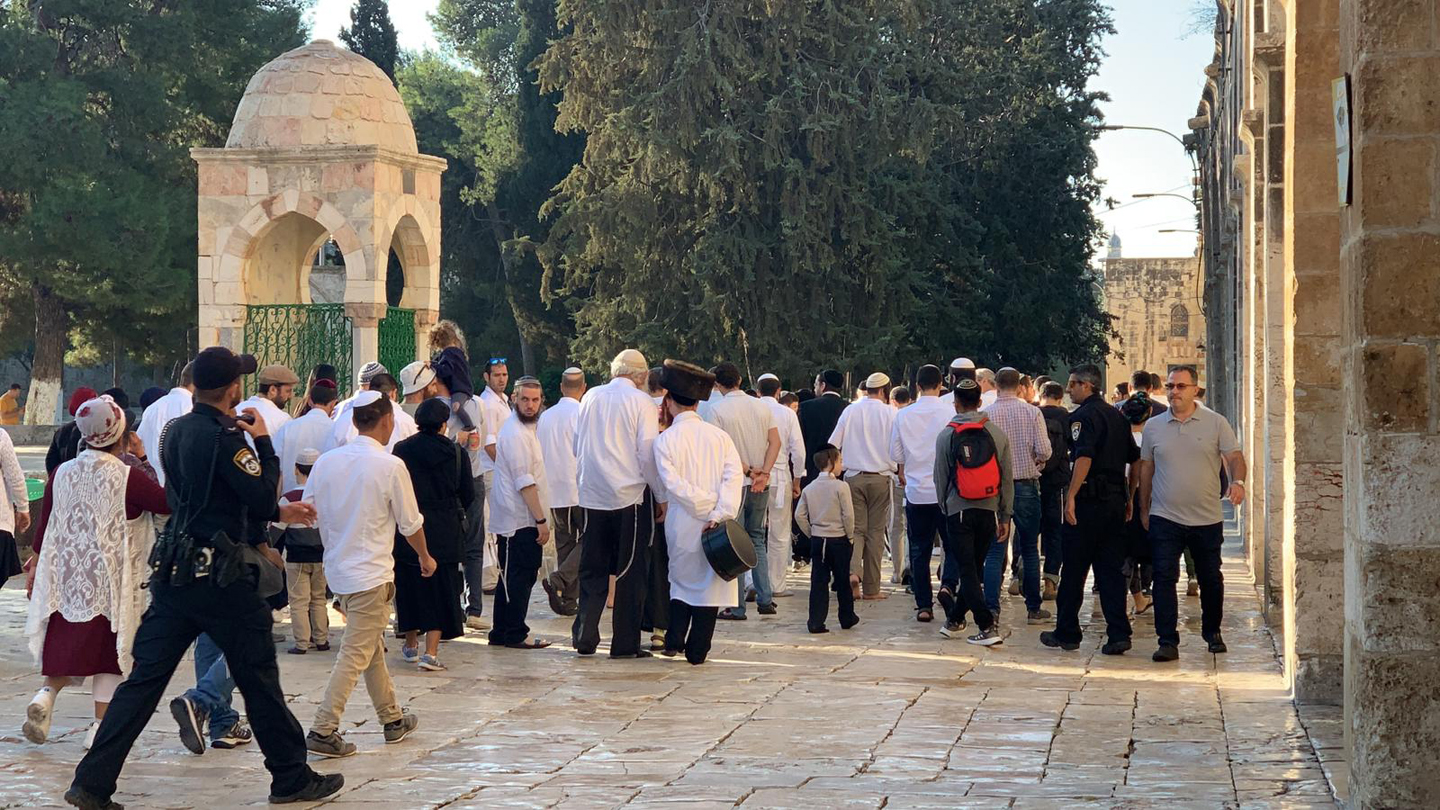 عشرات المستوطنين الصهاينة يجددون اقتحامهم لباحات المسجد الأقصى