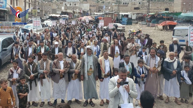 المحويت تشهد 95 مسيرة تأكيدًا على الوفاء لدماء الشهداء وإسناد غزة