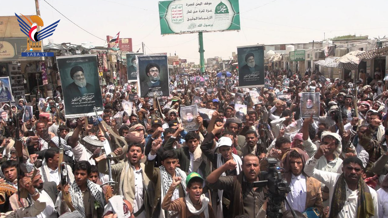 أبناء الجوف يحتشدون في أكثر من 50 ساحة تضامنًا مع غزة