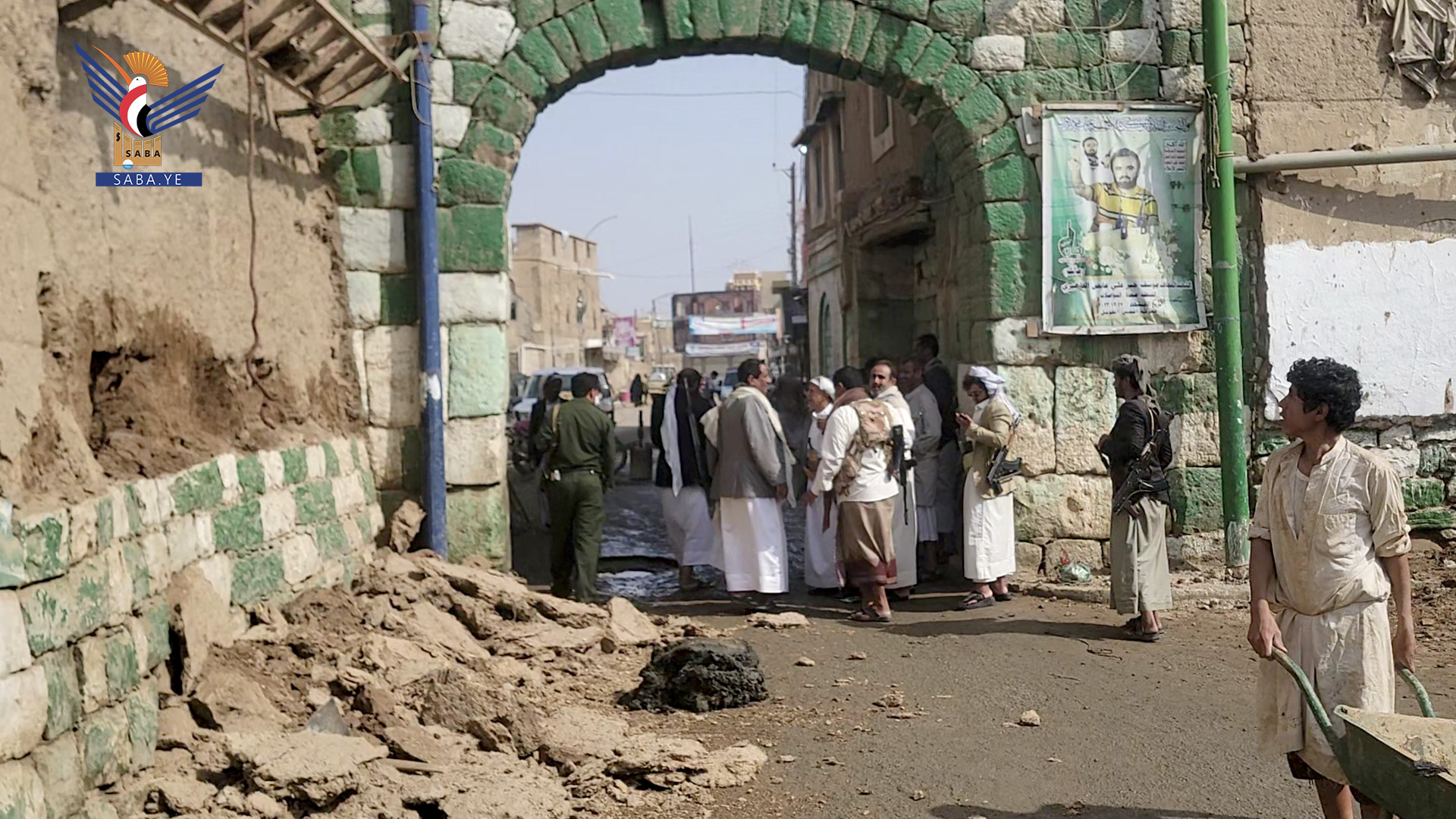 تفقد مشروع ترميم الأبواب التاريخية لسور مدينة صعدة القديمة