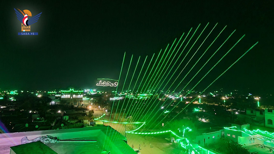 صعدة تكتسي باللون الأخضر ابتهاجاً بقدوم ذكرى المولد النبوي