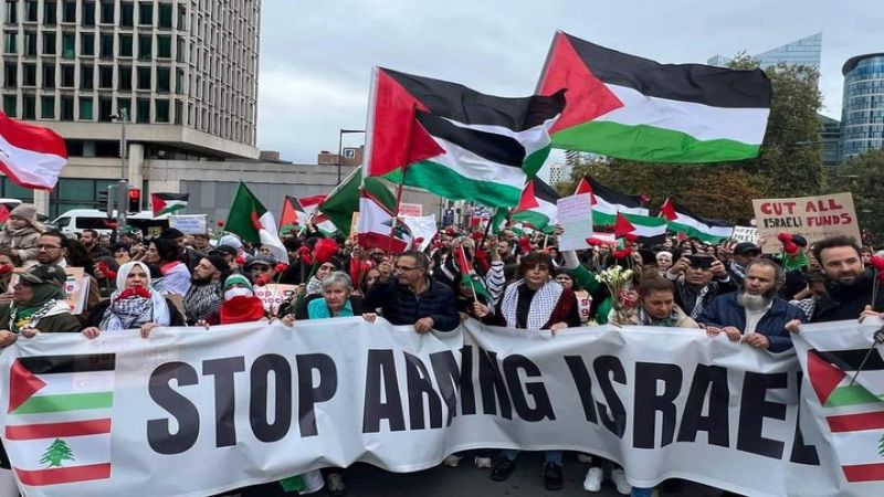 متظاهرون في نيويورك يطالبون بـ"رفع اليد عن جباليا"