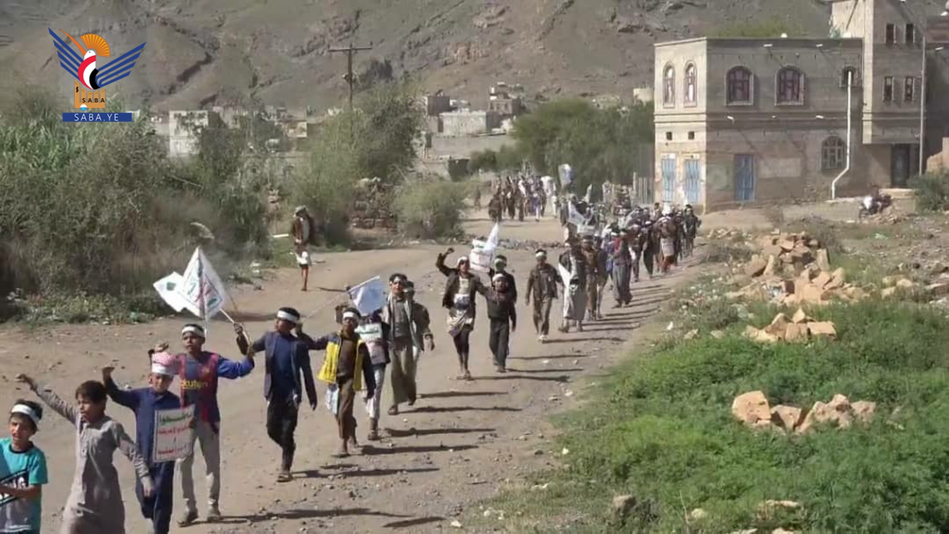 صنعاء.. مسير طلابي في جحانة تضامنا مع الشعب الفلسطيني