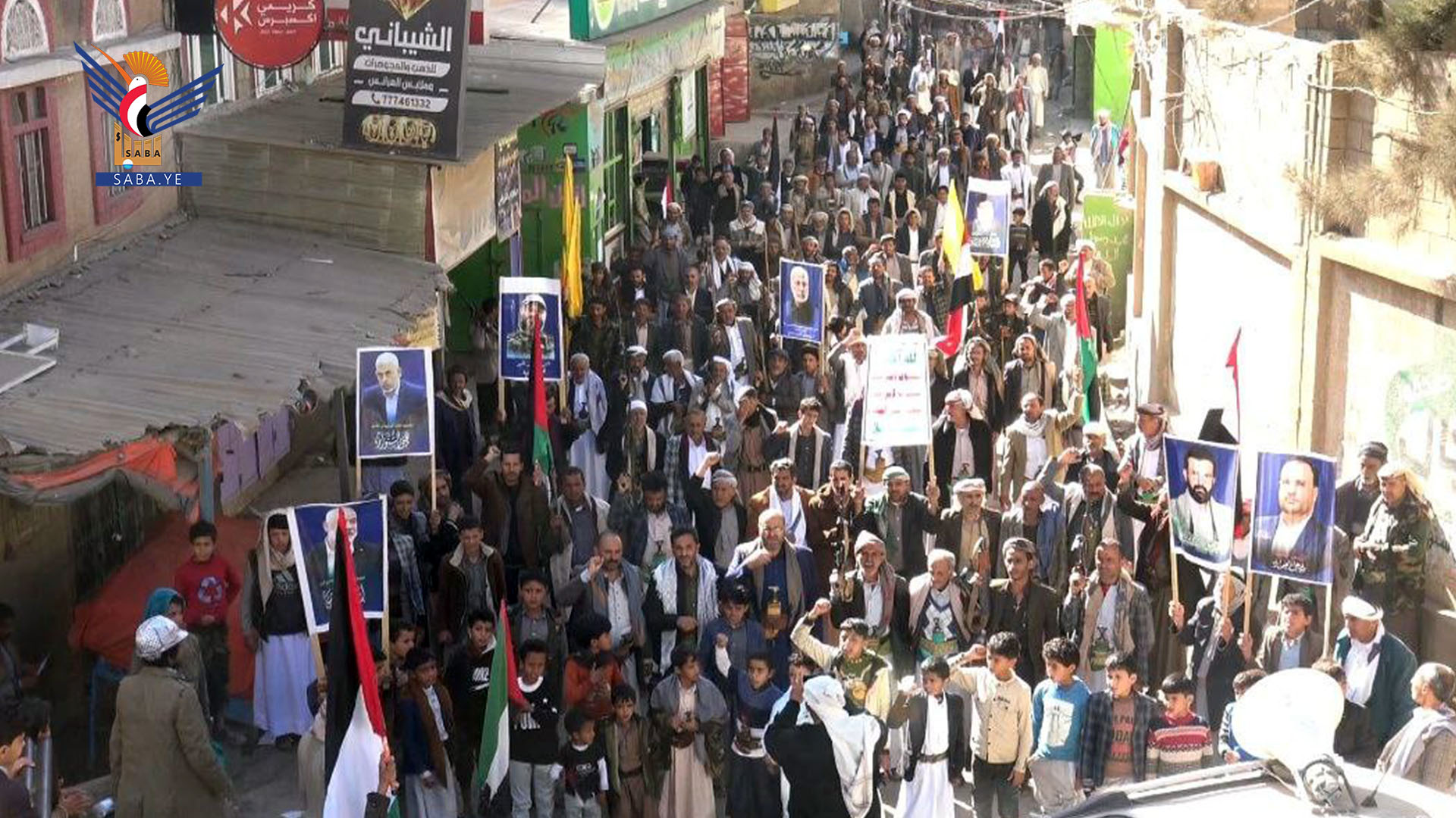 أكثر من 50 مسيرة ووقفة جماهيرية تضامنًا مع الشعب الفلسطيني في محافظة صنعاء