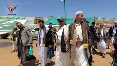 نائب وزير الإعلام يتفقد التجهيزات بساحة المولد النبوي في المحويت