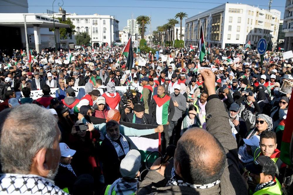 العاصمة الاسبانية مدريد تشهد تظاهرة للتنديد بالإبادة الصهيونية بغزة