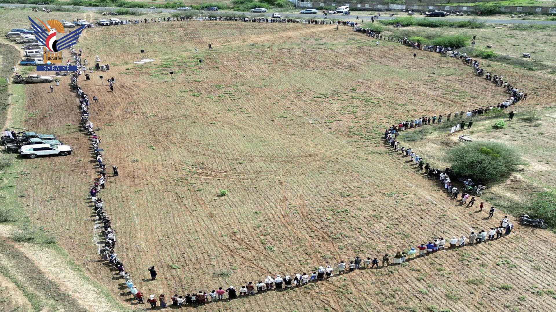 وقفة في مديرية الجبين بريمة إسنادا لغزة والجهوزية لمواجهة العدوان الأمريكي