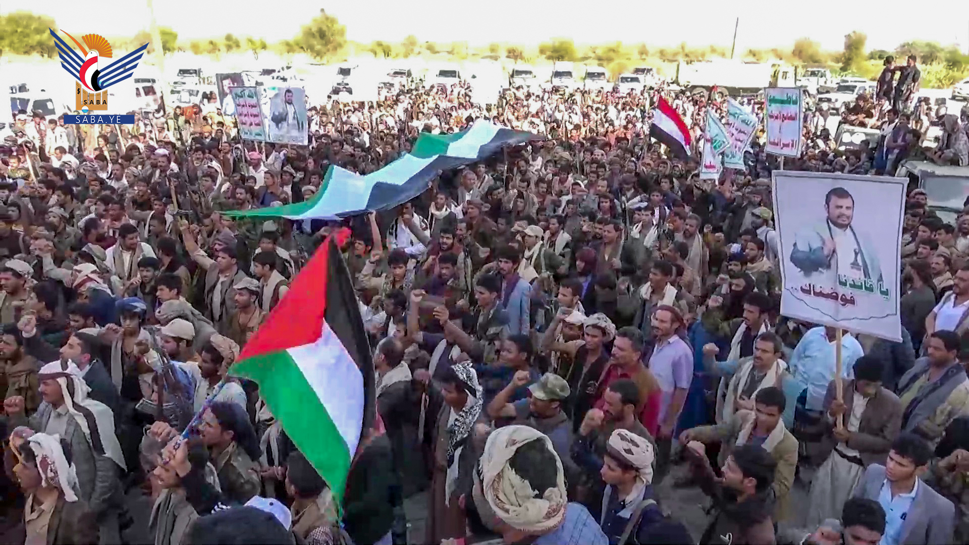 مأرب تشهد ست مسيرات تحت شعار "قادمون في العام العاشر، وفلسطين قضيتنا الأولى"