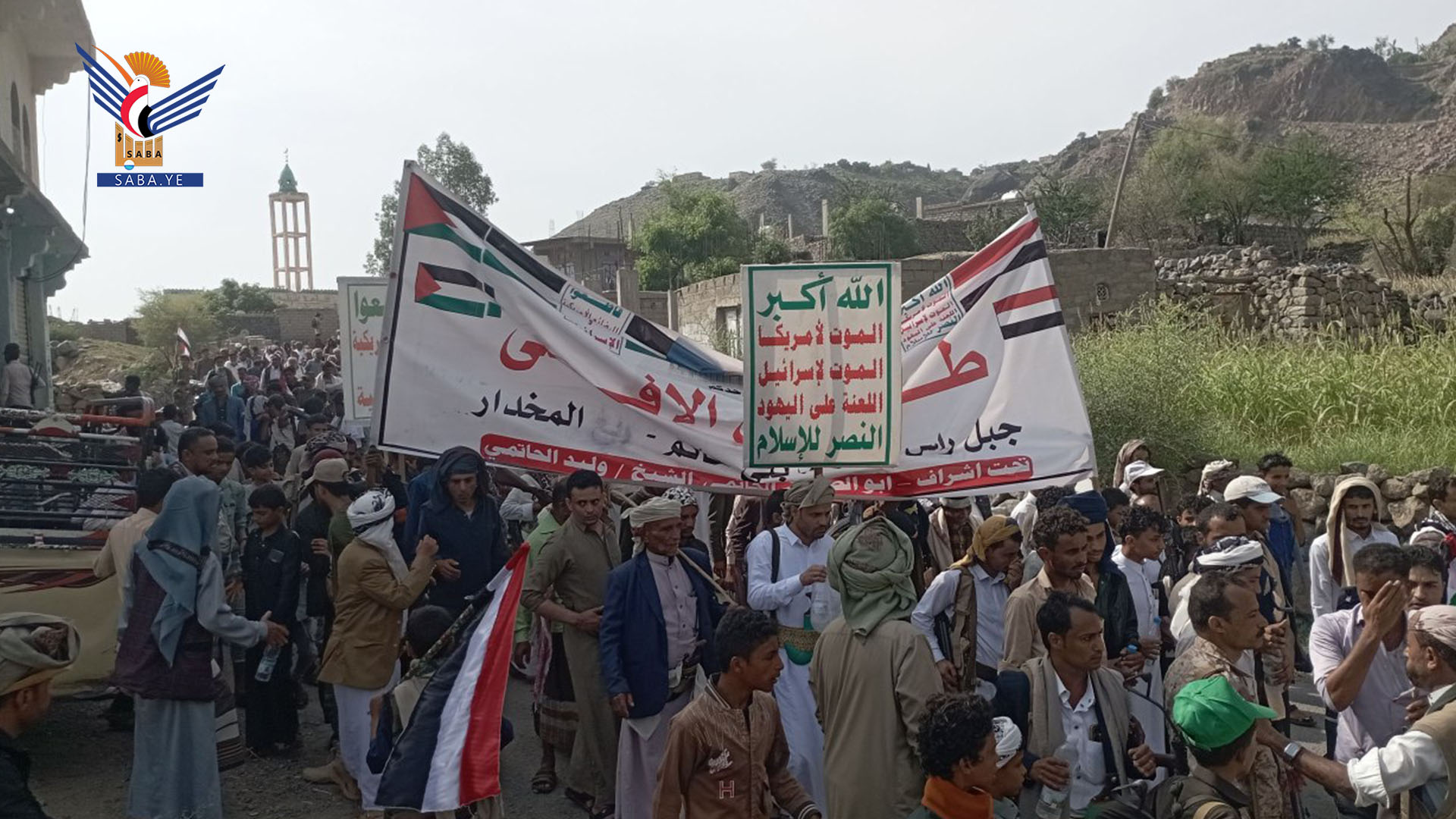  لقاء ومسير لتدشين المرحلة الثالثة من "طوفان الأقصى" في جبل راس