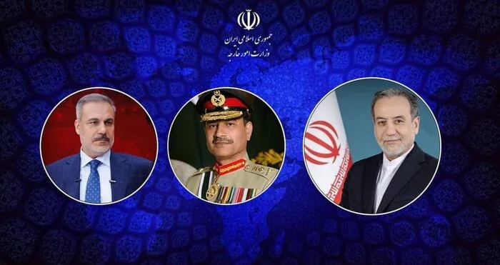 عراقجي يناقش مع وزير الخارجية التركي وقائد الجيش الباكستاني المستجدات الإقليمية
