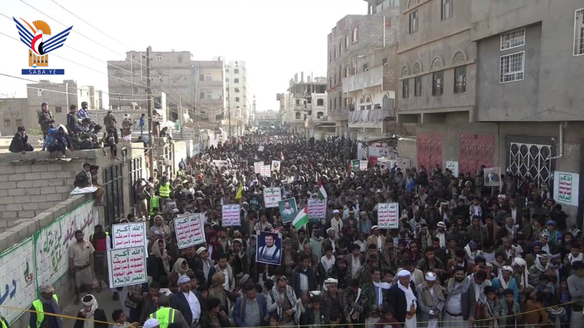 مسيرات جماهيرية في البيضاء إسنادا لغزة وثباتا مع الشعب الفلسطيني