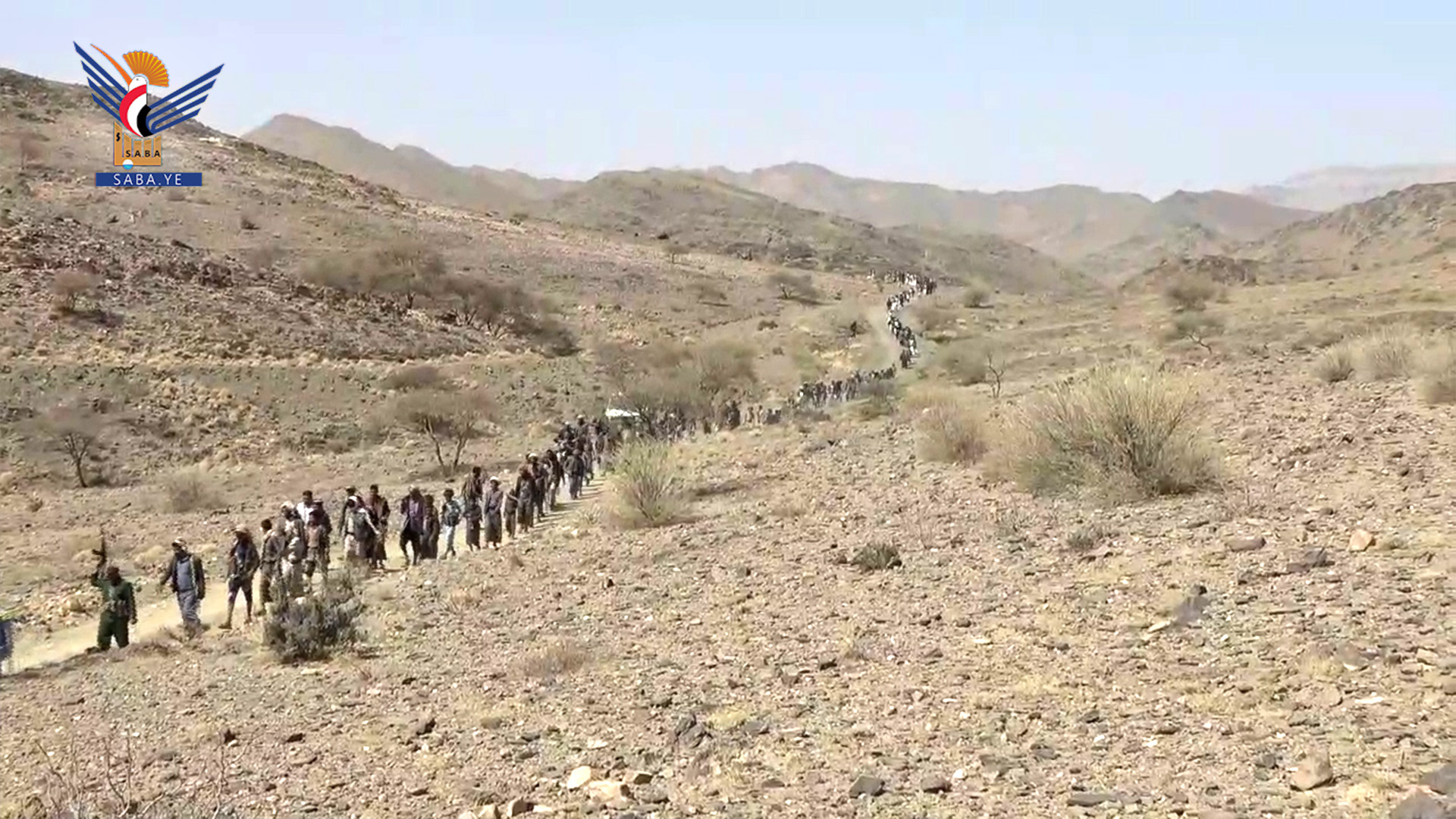 مسير وتطبيق لخريجي دورات "طوفان الأقصى" في بدبدة بمأرب