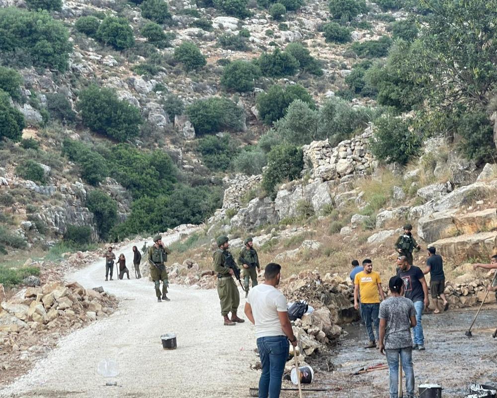 العدو الإسرائيلي يقتحم مناطق أثرية في قراوة بني حسان غرب سلفيت