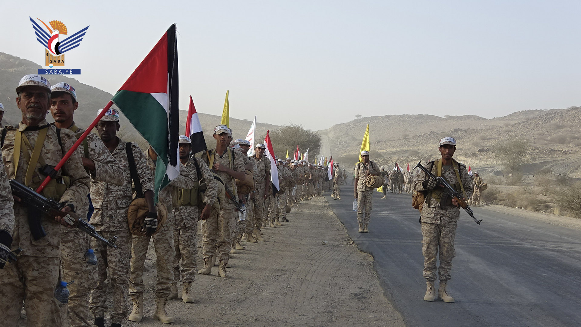 مسير عسكري لقوات الدعم والإسناد من البيضاء إلى مأرب