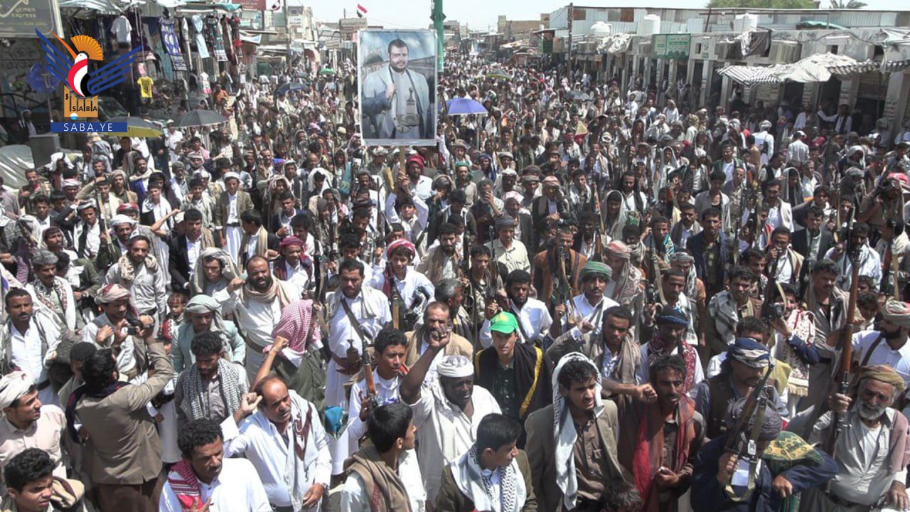 أبناء الجوف يحتشدون في 52 ساحة رفضًا للمؤامرة الصهيوأمريكية وثباتًا مع غزة 