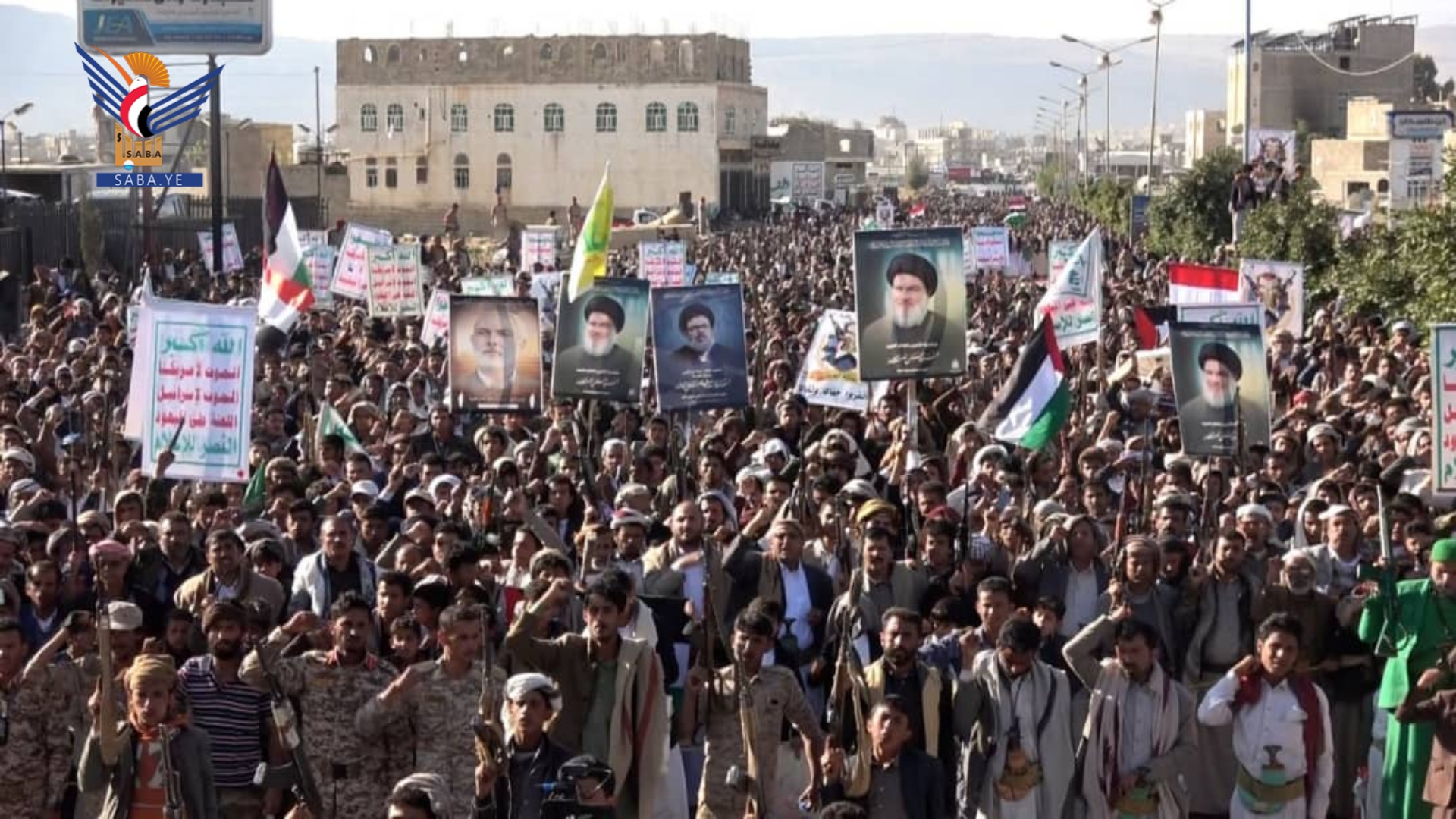 محافظة عمران تحتشد في 63 ساحة في مسيرات "جهاداً في سبيل الله ونصرة لغزة.. سنواجه كل الطواغيت"