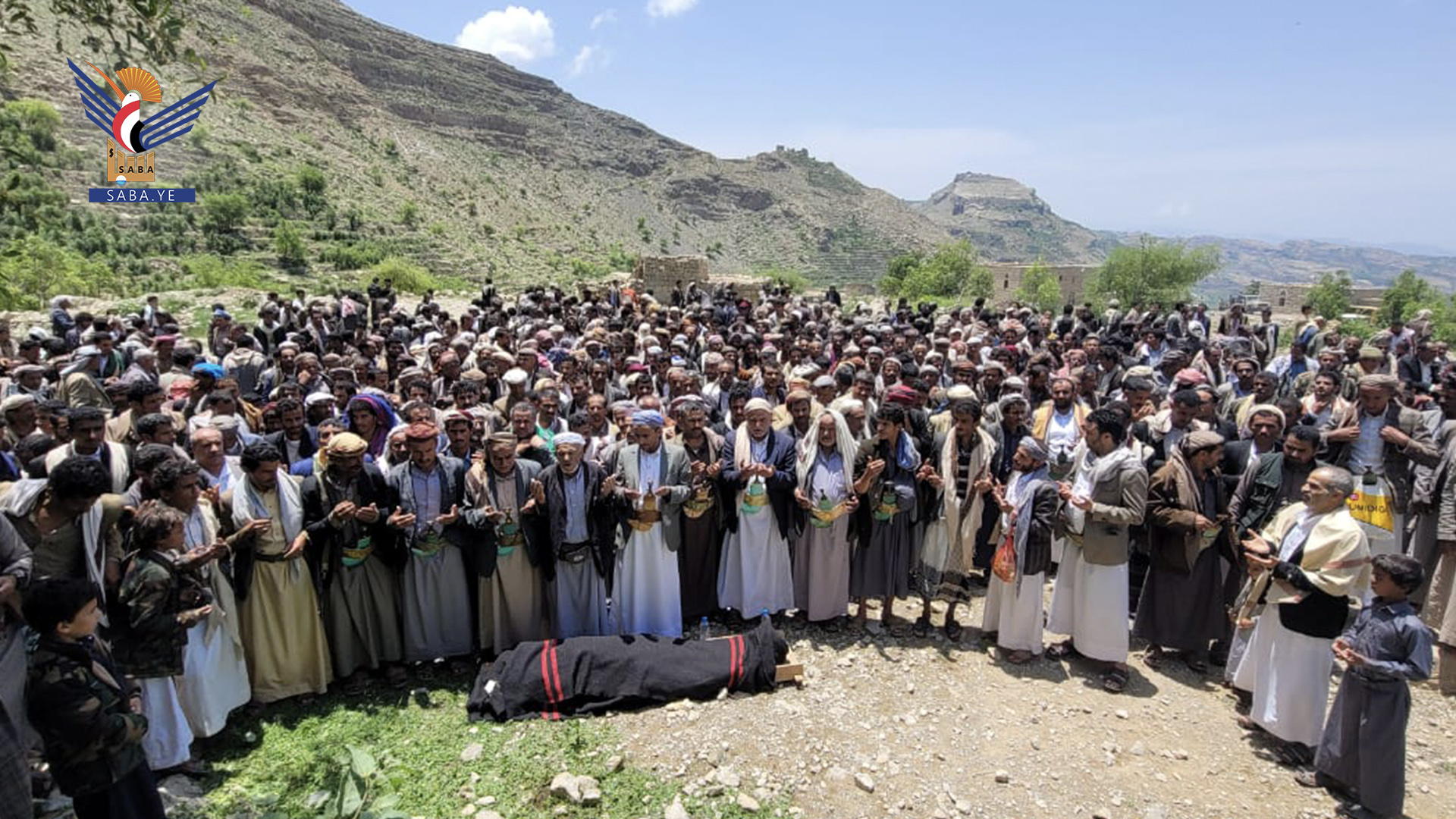 تشييع جثمان الشيخ راشد الجبرني بمديرية السودة في عمران