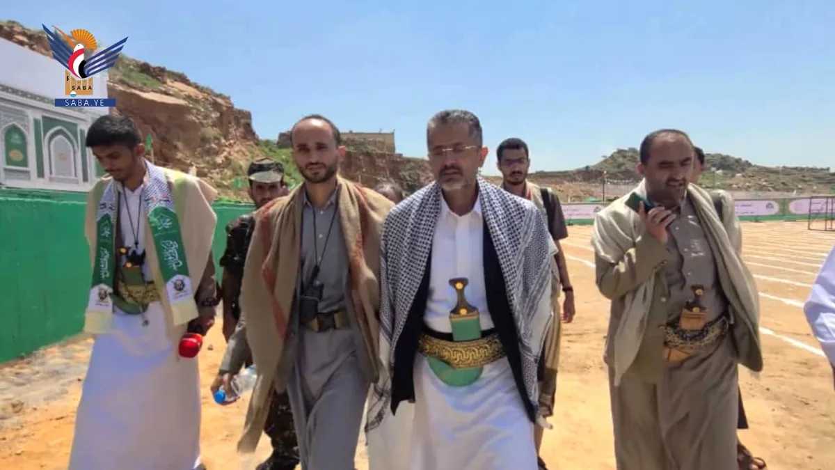 أمين عام رئاسة الجمهورية يطلع على الترتيبات بساحة الرسول الأعظم بمدينة المحويت