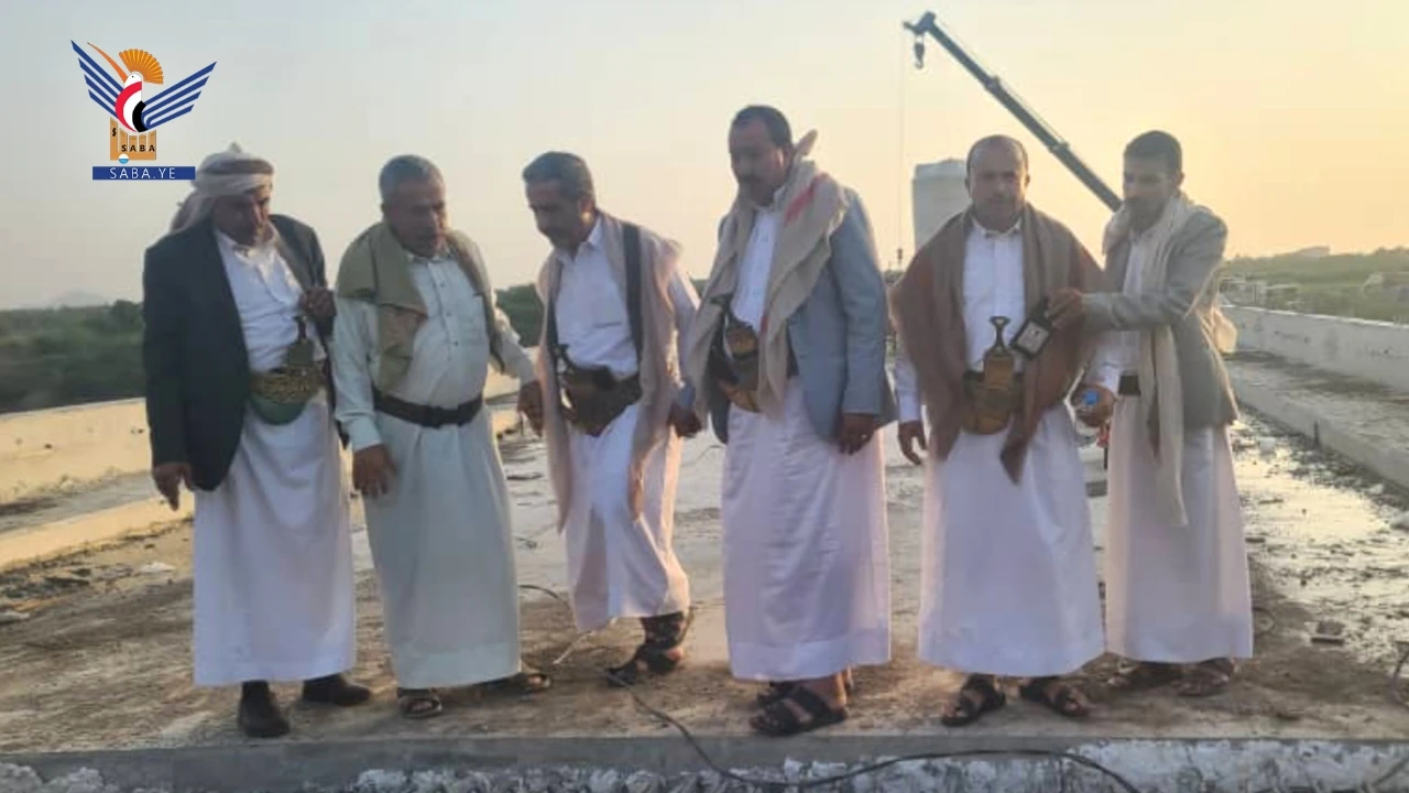 الزيكم يتفقد مشروع جسر سردد الرابط بين الكدن وملحان بالمحويت