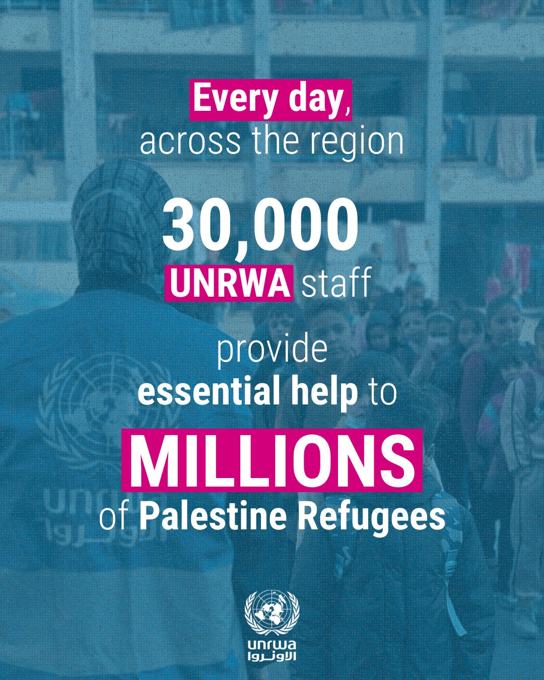 أونروا تؤكد استمرار دعم اللاجئين الفلسطينيين بالخدمات الأساسية يوميًا
