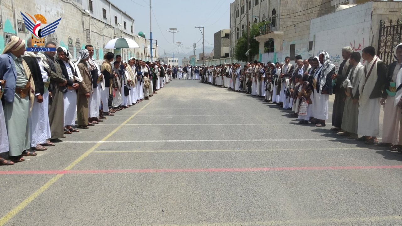 وقفات حاشدة في حجة تنديداً بالإساءة للقرآن الكريم ونصرة للأشقاء في غزة