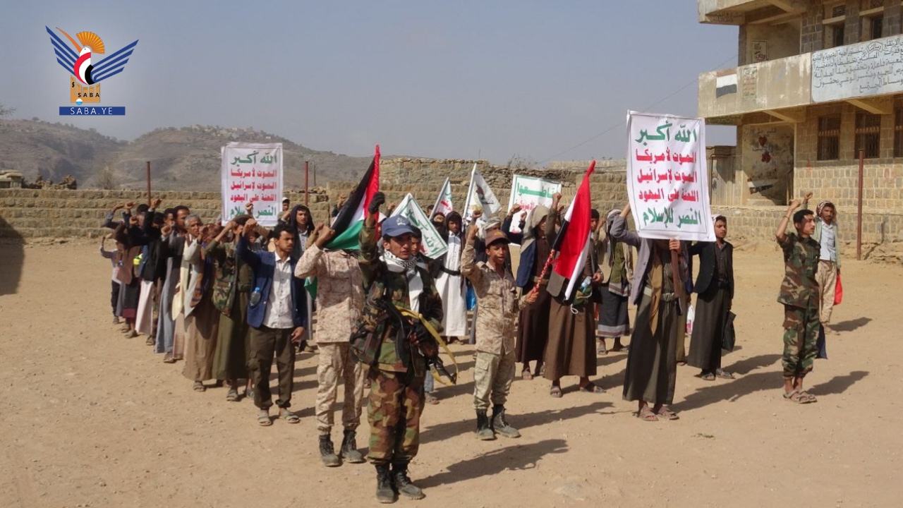 حجة .. عرض ومسير في الشاهل استعداداً للمواجهة القادمة مع العدو